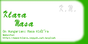 klara masa business card